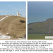 Belle Tout erosion, viewed from Beachy Head - comparison - 25.9.2009 & 10.8.2021
