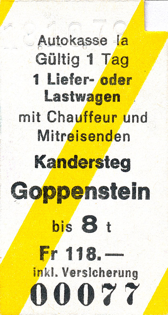 Camion Kandersteg-Goppenstein