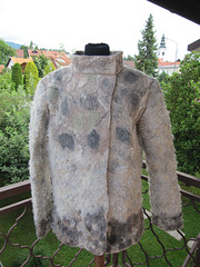 winter jacket with romney fleece
