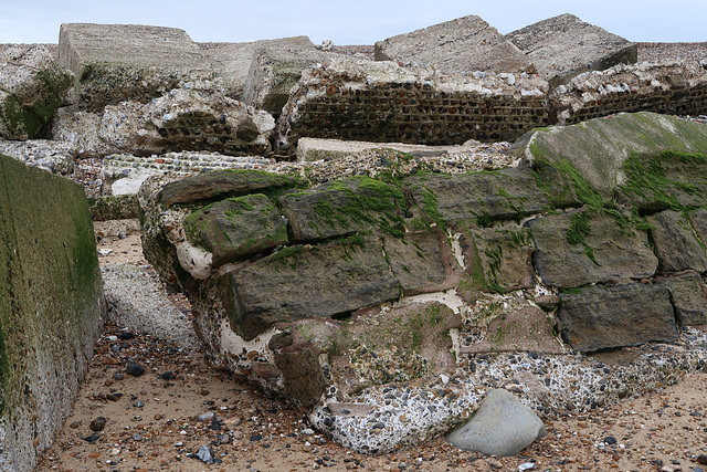 Ruined sea-wall