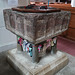 Norman font with baby socks