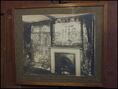 fireplace at painted room