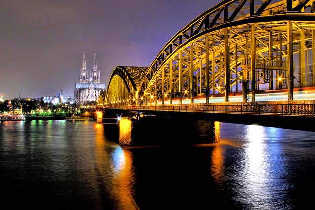 Dom mit Hohenzollernbrücke, Köln
