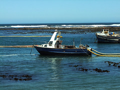 Diamanttaucher-Boote im Hafen von Port Nolloth