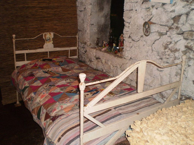 Old bed in private ethnological museum.