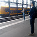 Waiting for a train at Haarlem