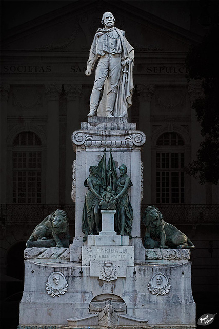 Giuseppe Garibaldi at Garibaldi Square in Nice, France