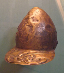 Celtic Helmet with Neckguard in the British Museum, May 2014