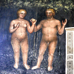 Padua 2021 – Battistero di San Giovanni Battista – Adam and Eve enjoying an apple