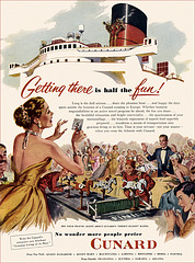 Cunard Cruise Line Ad, 1951