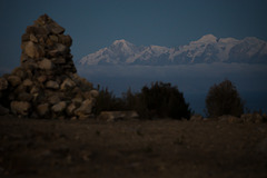 Ambiente nocturno en el lago Titicaca