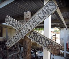 Rairlroad Crossing Sign at Coachella Valley History Museum (2604)