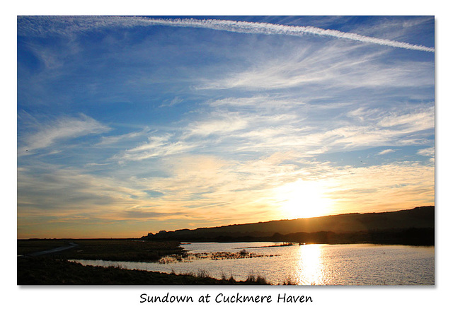 Sunset at Cuckmere Haven - 27.1.2015