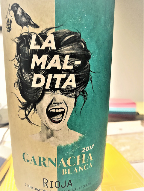 An excellent dry white with character from a once almost extinct grape variety, garnacha blanca (grenache blanc in France) - the red variety is better known - but a distinctly odd label!