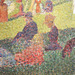Detail of the Study for Sunday Afternoon on the Island of La Grande Jatte by Seurat in the Metropolitan Museum of Art, July 2018