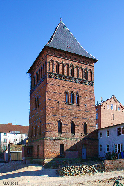 Güstrow, Wasserturm in der Altstadt