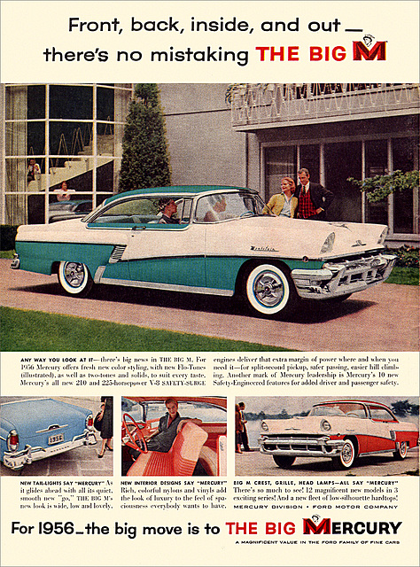Mercury Automobile Ad, 1956