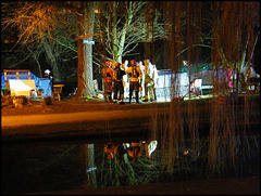 firemen by the canal