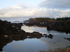 Pesqueira Beach, with Pesqueira Point in the background.