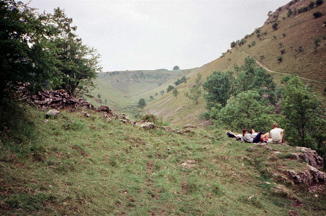 Junction of Cales Dale and Lathkill Dale (Scan from July 1991)