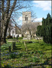 St Giles' churchyard in spring