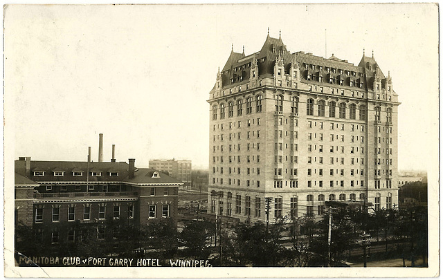 WP1890 WPG - MANITOBA CLUB & FORT GARRY HOTEL