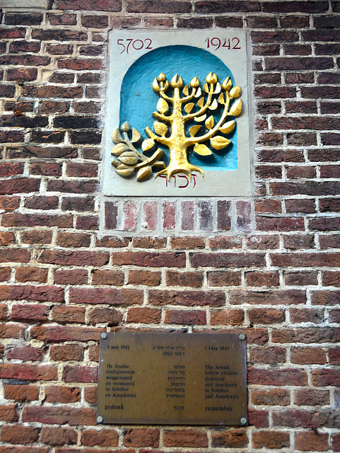 Monnickendam 2014 – Remembrance plaque of the Jewish inhabitants of Monnickendam