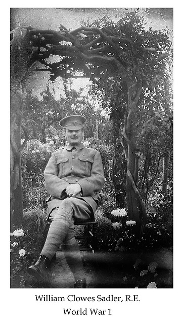 1916 c William Sadler WW1 - seated in garden