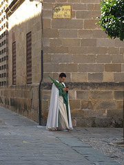 Penitent with e-mails at Ubeda