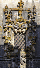 Tomar (Portugal), Convento de Cristo - The famous chapterhouse window, made by Diogo de Arruda in 1510-1513