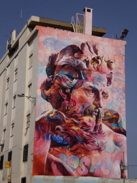 Mural by PichiAvo, 2 Spanish street-artists.
