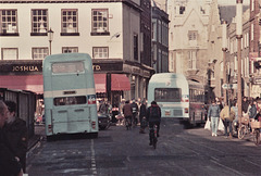 Saturday 19 January 1985 – Cambus 218 (PVF 354R) and 628 (RKO 816M) in Cambridge – 19 Jan 1985 (5-23)