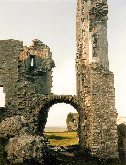England-Reise im März 1989: The  Ruins of Corfe Castle