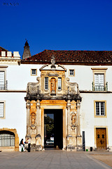Coimbra, Old gate (Porta Férrea, early 17th century) leading to the courtyard of the University