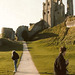 Corfe Castle: On the way up
