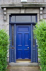 Old blue front door