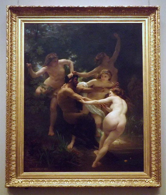 Nymphs and Satyr by Bouguereau in the Metropolitan Museum of Art, February 2013