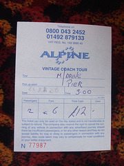 DSCF9904 Alpine Coaches ticket