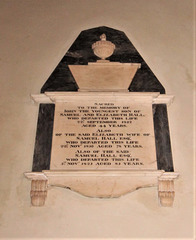 Memorial to Samuel and Elizabeth Hall, St Mary's Church, Lowgate, Hull