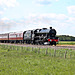 Stanier LMS class 6P Jubilee 45690 LEANDER with 1Z45 07.47 Manchester Victoria - Scarborough The Scarborough Flyer at Willerby Carr Crossing 5th June 2021.