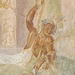 Detail of a Wall Painting with Herakles and Omphale from the House of the Prince of Montenegro in Pompeii in the Naples Archaeological Museum, July 2012