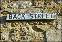 Back Street sign