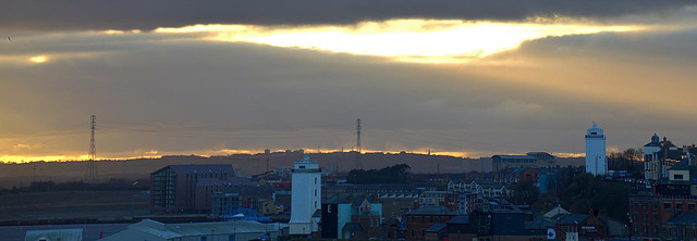 New Years Day Sunset. Viewed From Tynemouth