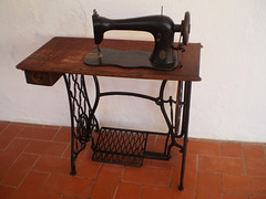 Old Singer sewing machine.