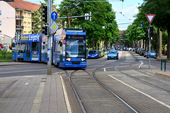 Leipzig 2017 – LVB 1127 emerging from the Mockau Post loop