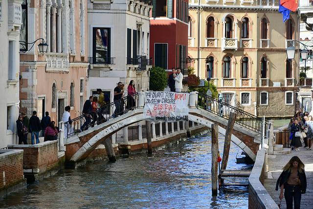 Venice 2022 – Protest banner