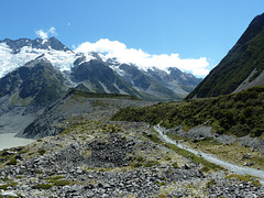 The track to Mount Cook