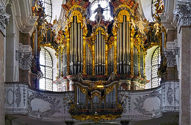 Die Barockorgel von St. Mang in Füssen - The baroque organ of St. Mang in Fuessen - mit PiP