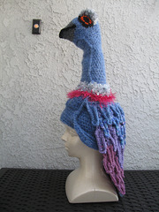 Crocheted bird costume, progress (2)