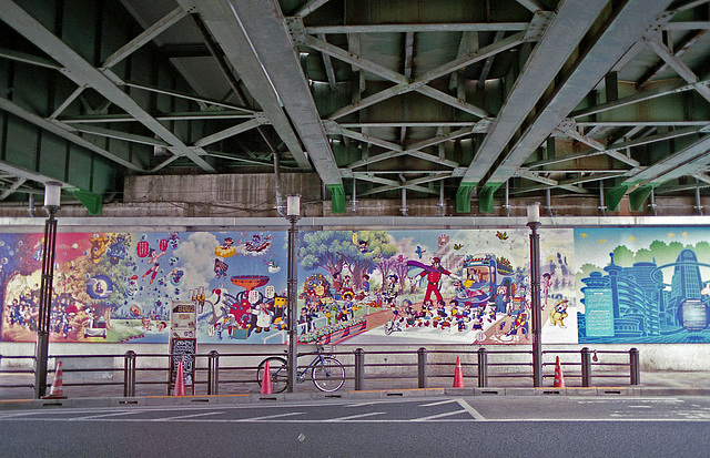 Wall of the railway underpass
